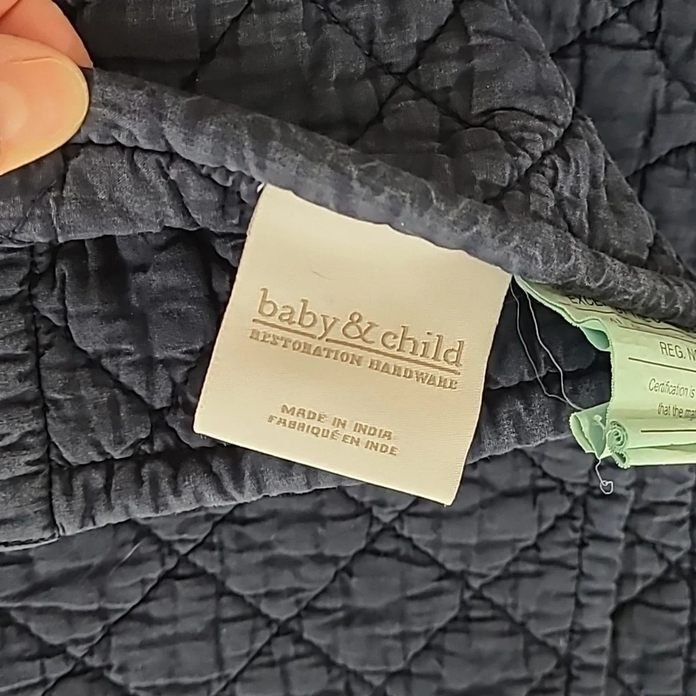 Restoration Hardware Baby & Child Vintage Washed Diamond-Stitched Quilt